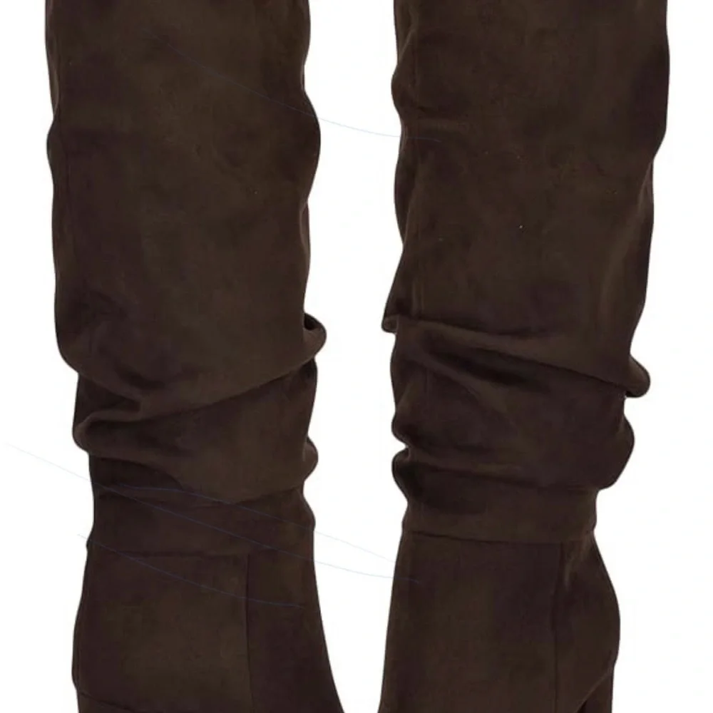 New Nine West Women's Magnett Block Heel Slouchy Knee High Boots size 7